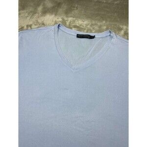 Ralph Lauren Shirt Men XXL Blue V-neck Cotton Short Sleeve Black Label Top Tee